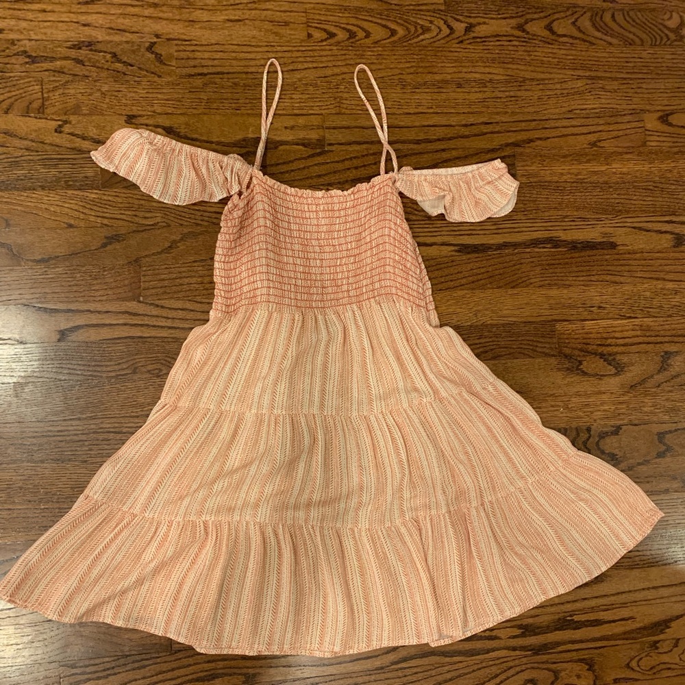 orange and white striped dress from irene’s story